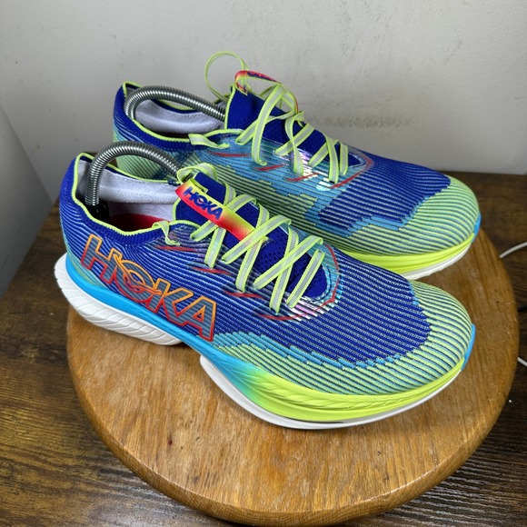 Hoka Cielo X1 Evening Sky Citrus Blue Yellow Running Shoes 1147910-ENN Mens 10.5